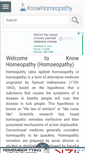 Mobile Screenshot of knowhomeopathy.com